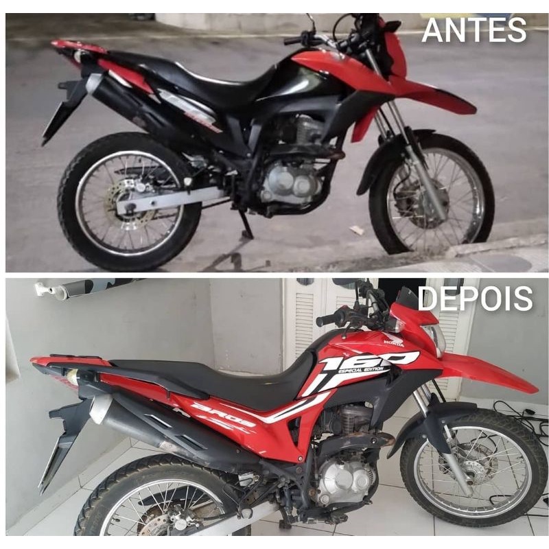 kit adesivo faixas personalizado bros 160