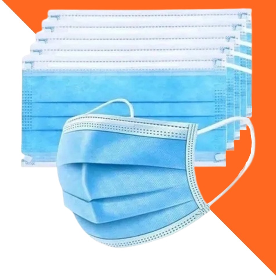 Máscara Cirúrgica Descartável De Proteção Facial Tripla Embalagens C/ 50 Pçs NOVA Segura para ir ao Hospital, andar de ônibus e metrô e viajar frete gratis para alguns lugares do brasil