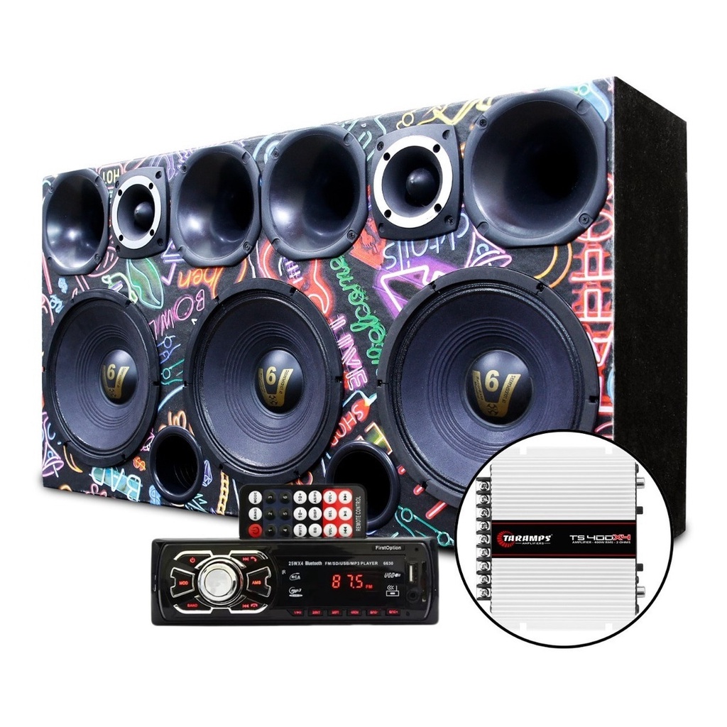 Caixa Som Automotivo Radio Bluetooth Usb Modulo Taramps 400 em Oferta na Shopee