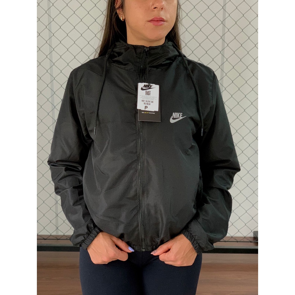 Jaqueta Corta Vento Feminina FORRADA Impermeável Símbolo Refletivo ...