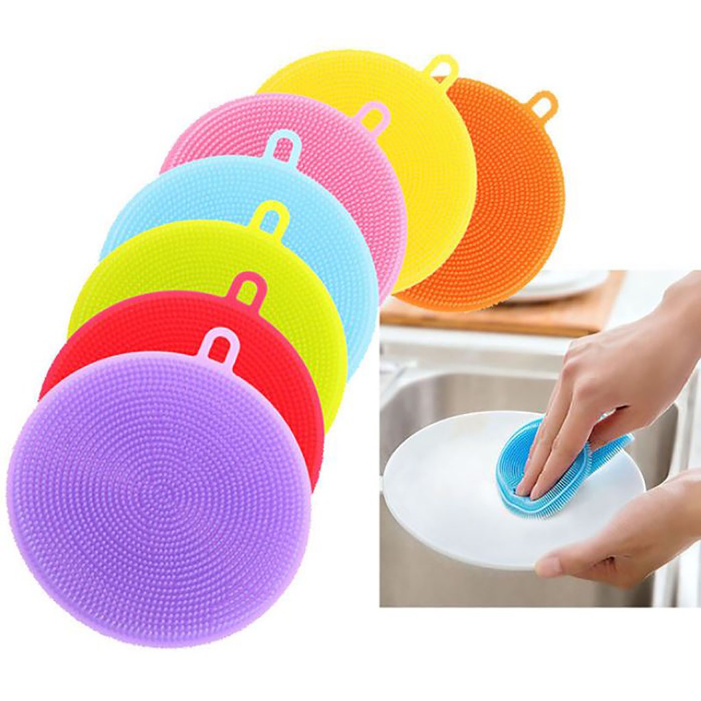 Esponjas Silicone Lavar Louça 1 Unidade Antibacteriana Bucha Louça Cozinha em Oferta na Shopee
