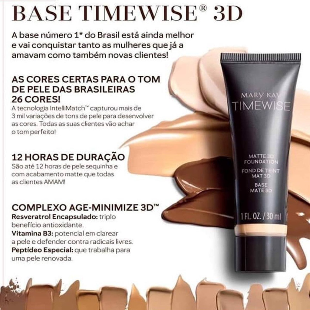 Base Líquida Mary Kay Timewise 3D Matte BEIGE C130 | Shopee Brasil