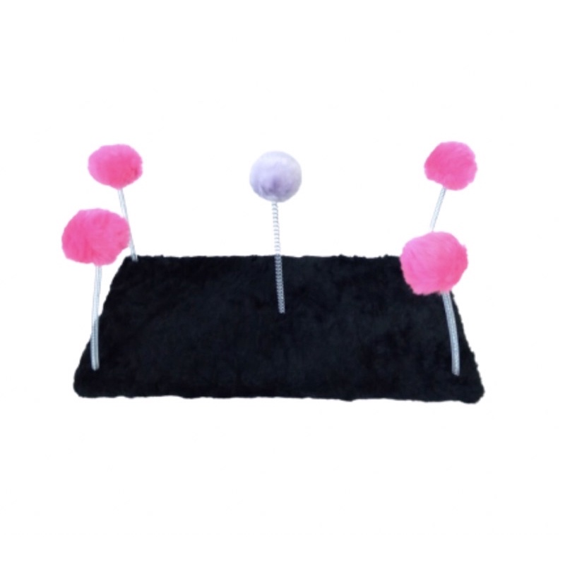 Brinquedo interativo para gato planetario mola maluca balança pompom tamanho grande 41x25 arranhador