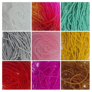 (D) Fio miçanga cristal 2mm de vidro com aproximadamente 160 a 168 unidades para montagem de bijuterias. em Oferta na Shopee