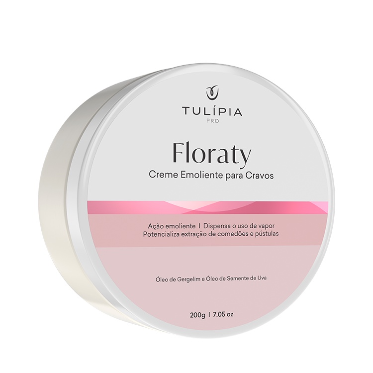 Creme Emoliente Anti-inflamatória, Amolecedor de Cravos , Dilatação de Poros Floraty Tulipia 200gr