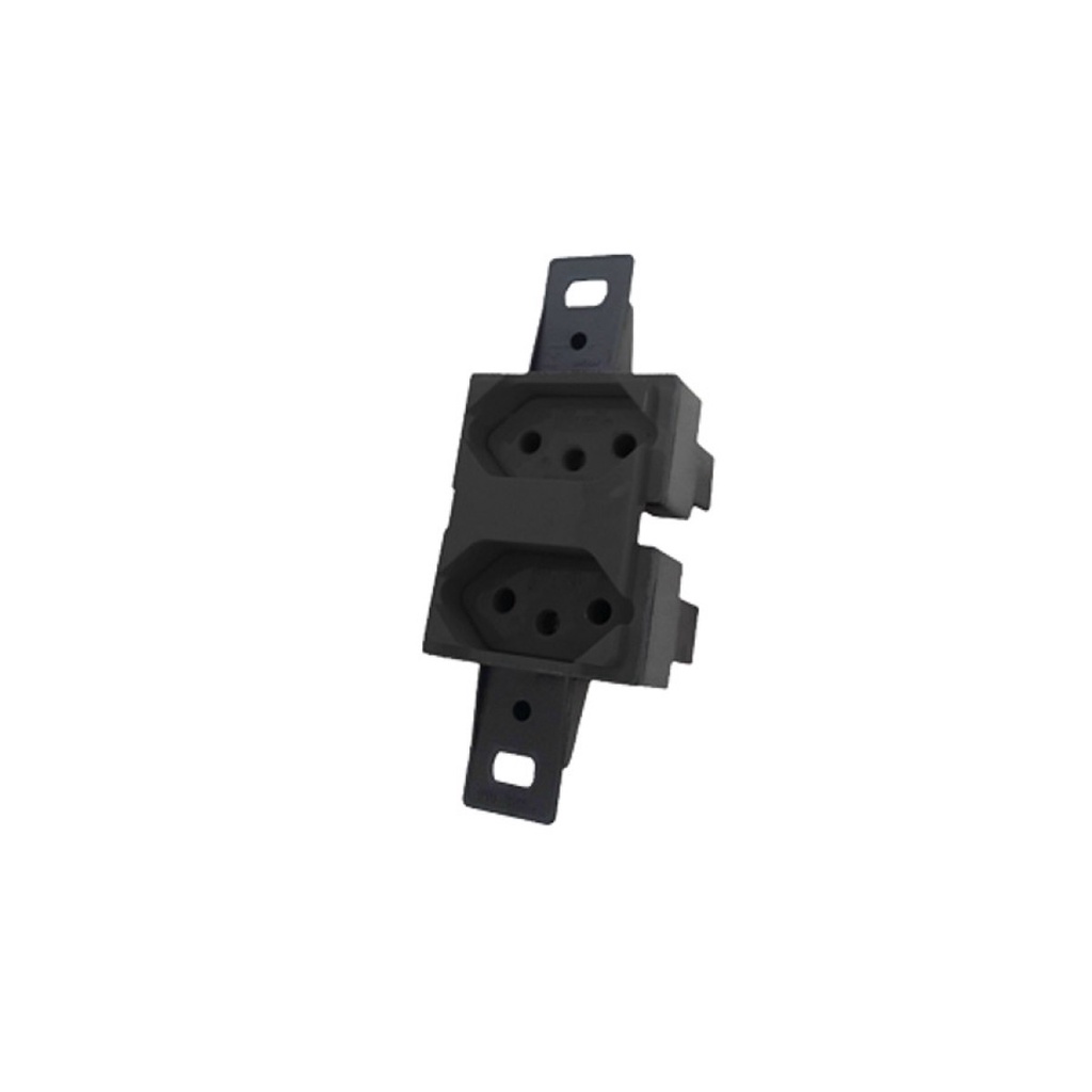 Tomada Dupla 2p+t 10a P/ Condulete Preto Pezzi