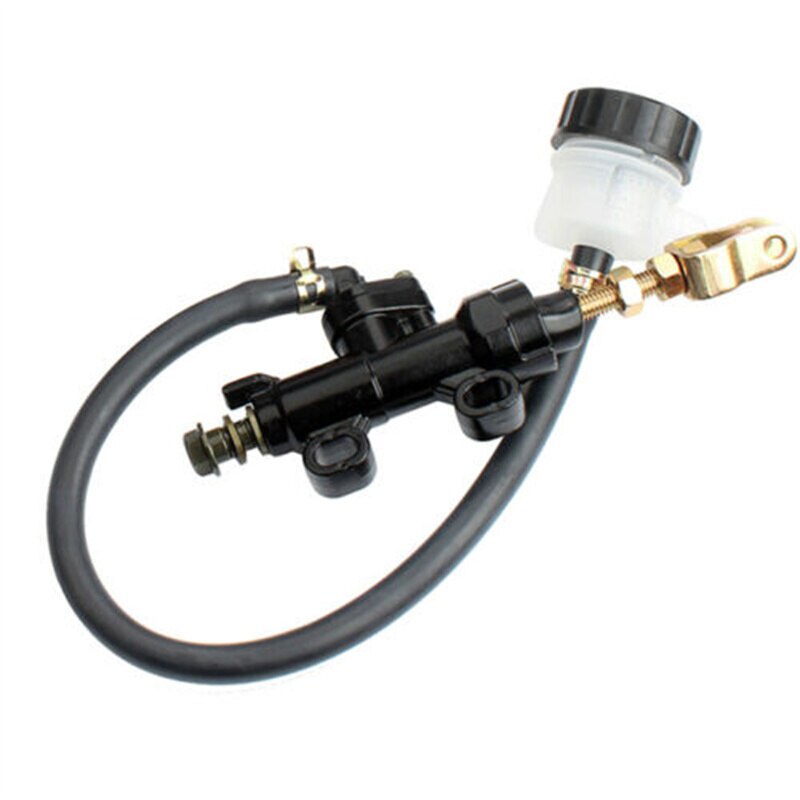 Conjunto Do Cilindro Mestre Freio Traseiro Com Reservatório De Fluido Copo Tanque Mangueira Motocicleta ATV Dirt Bike
