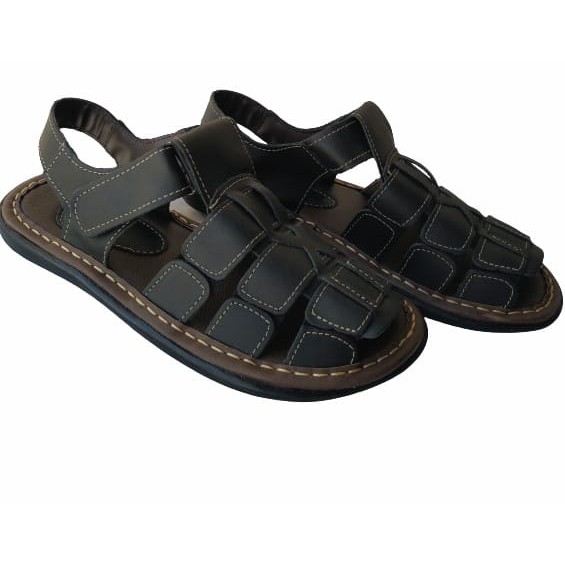 Sandalia/chinelo Em Couro Cor Preta Para Passeio/descanso/dirigir Anti-stress Ortopedica Masculina Preço De Fabrica