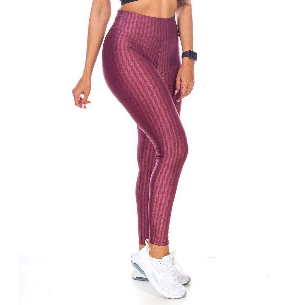 Calça Legging Wolfox Fitness 3D Poliamida Academia Cintura Alta Grossa Dia A Dia Pronta Entrega