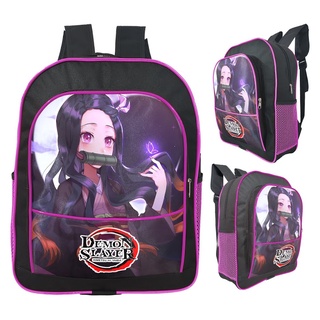 Mochila Escolar Infantil Grande Demon Slayer Nezuko PR/Pink