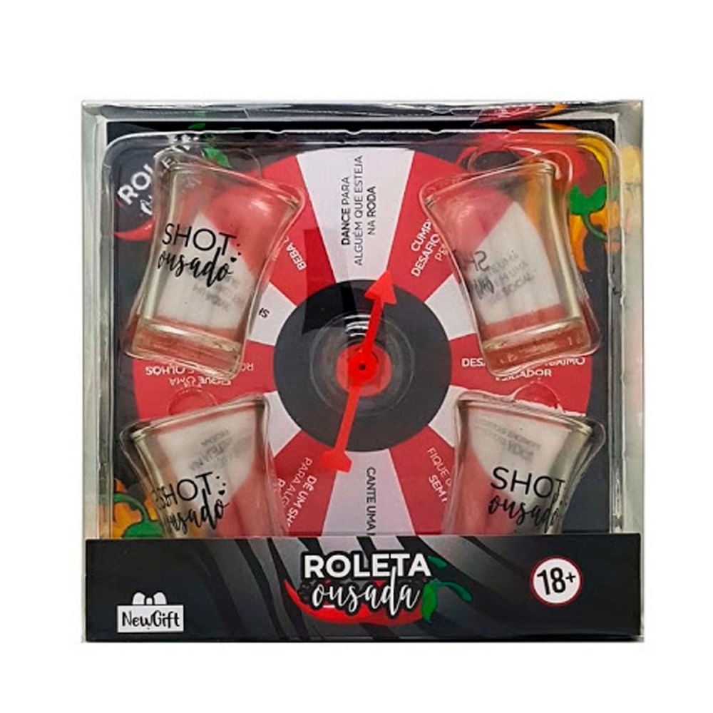 ROLETA OUSADA COM 4 SHOTS DRINKS JOGOS ZONA CRIATIVA +18 Zona Criativa
