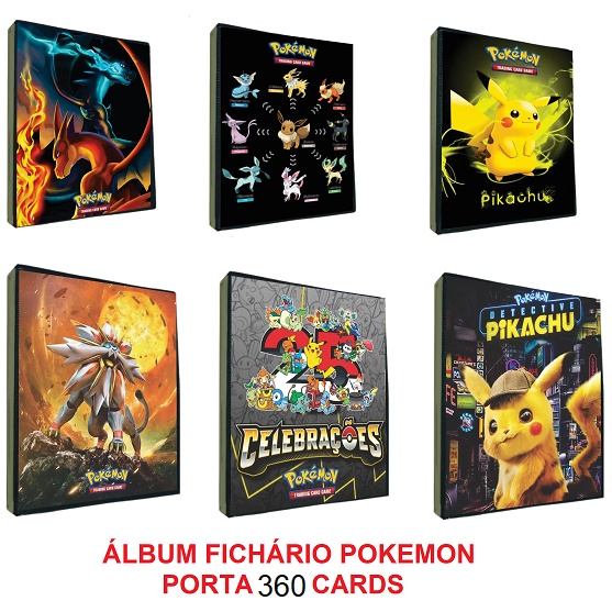 Album Pokemon Fichario Pasta Cartas Porta 360 Cards  Pikachu Charizard Ash