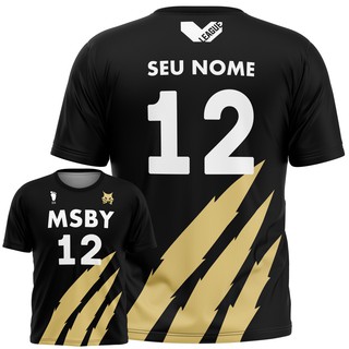 Camiseta Cosplay Uniforme Haikyuu MSBY Black Jackals