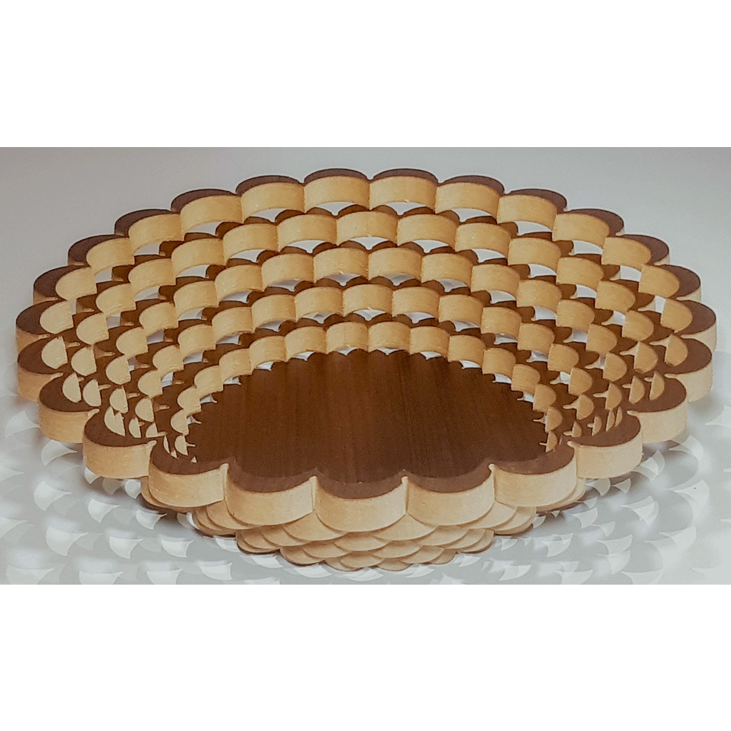 Fruteira de Mesa Rústica - Cesto de Madeira Mdf Organizador