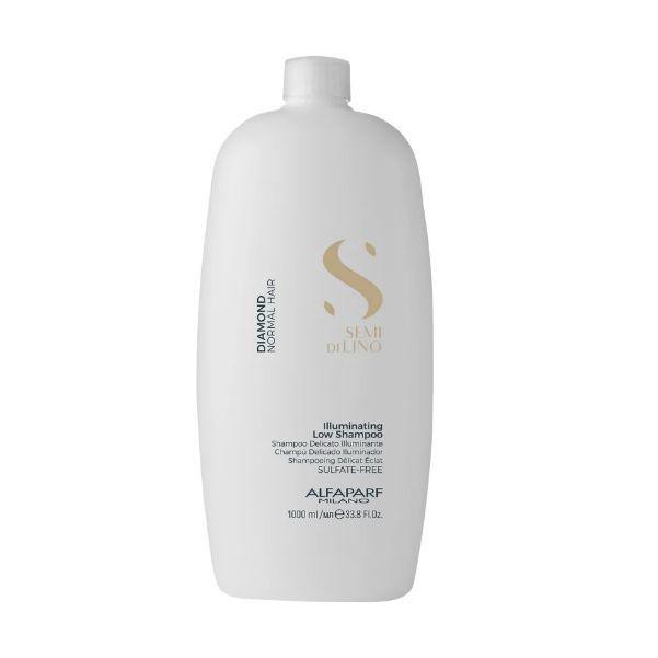 Shampoo Semi Di Lino Diamond Alfaparf 1L Limpeza Suave Hidrata Brilho Extremo Maciez e Maleabilidade