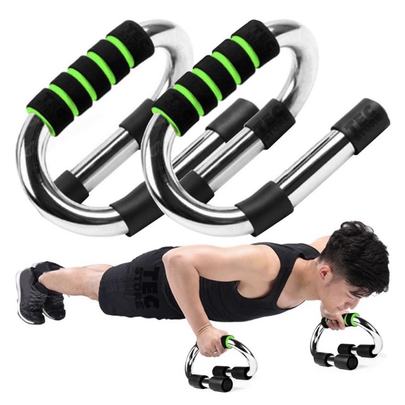 Apoio Flexão Par Academia Fit Saude Exercicios Suporte Fixo Musculação Casa USO