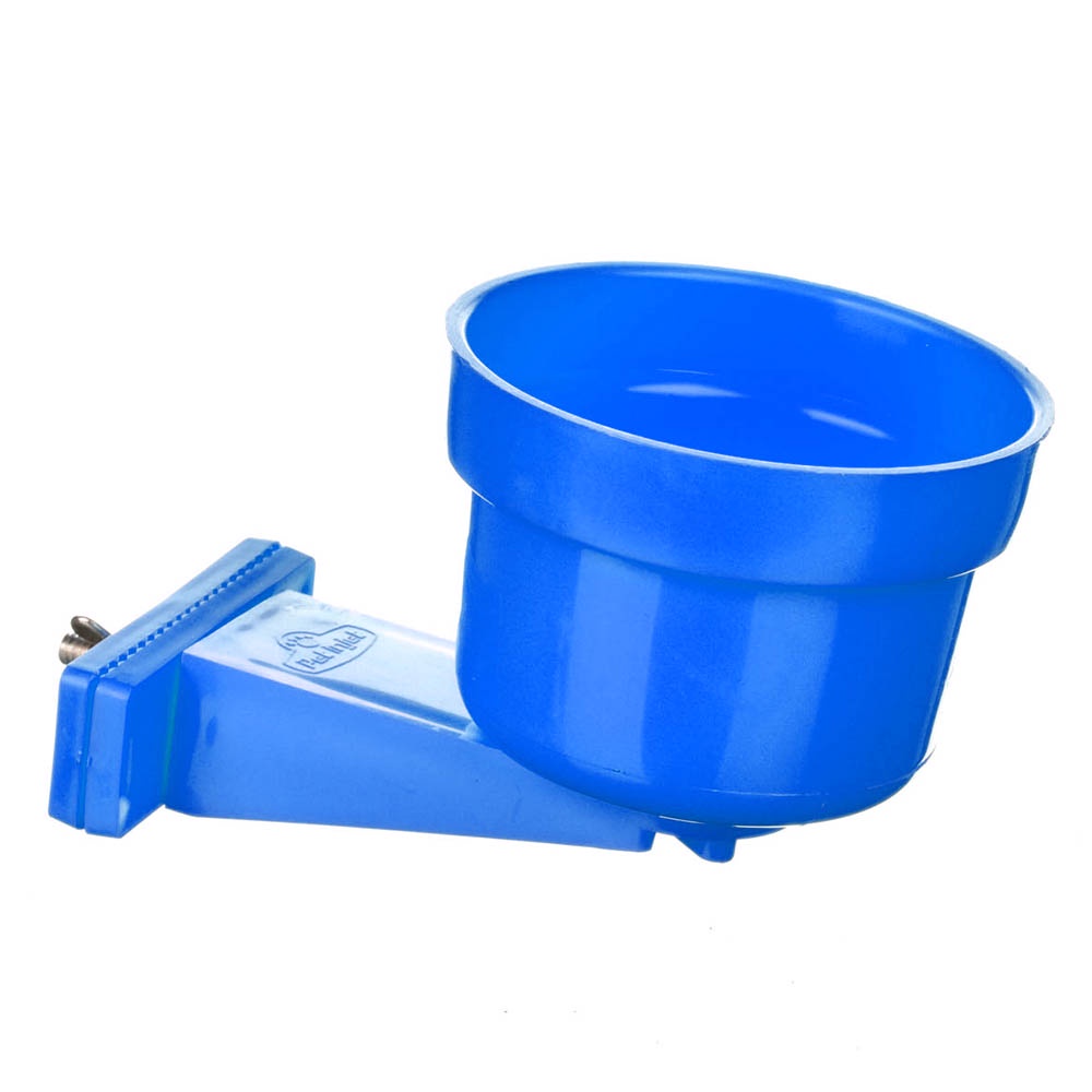 Caneca Strong Comedouro Com Suporte para Calopsita 300ml Azul - Gaiola Viveiro Transporte