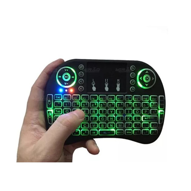 Mini Teclado Com Led Iluminado Wireless Para Smart Tv/notebook/iPad/Tv Box