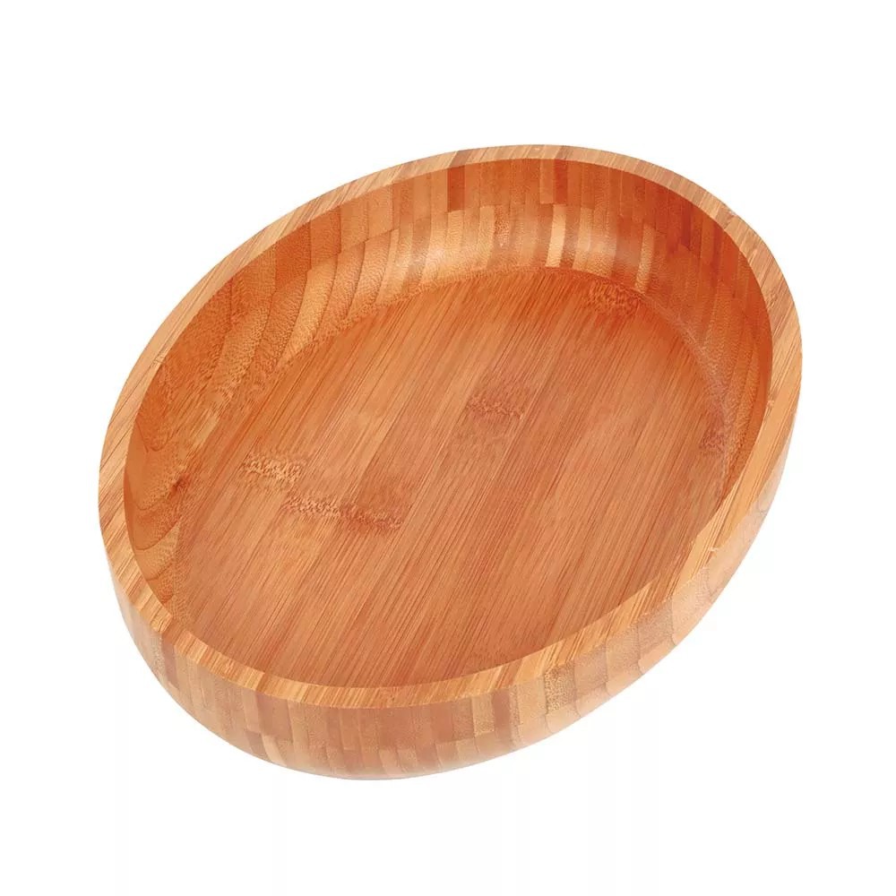 Gamela Bandeja Oval Bamboo 33 X 23 cm Mor Bambu Churrasco