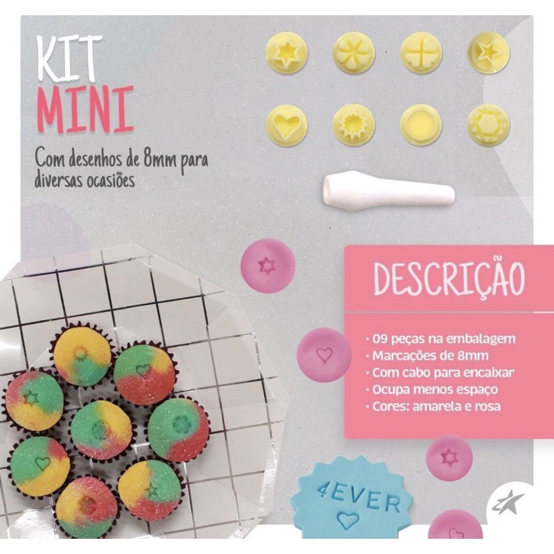 Kit Carimbo MINI Desenhos Para Brigadeiro Marcador Blue Star Desenho Para Docinho Massa Chocolate Doce E Confeitaria em Oferta na Shopee