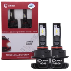 Kit Lampadas Super Led Plus HB4/HB3 9006 12V 24V 16W 6000LM Para Carro