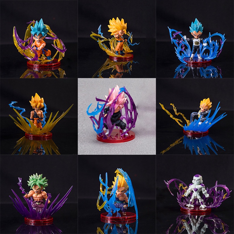 9 Pçs/kit Action Figure Dragon Ball Z Goku Vegeta Broly Super Saiyan ...