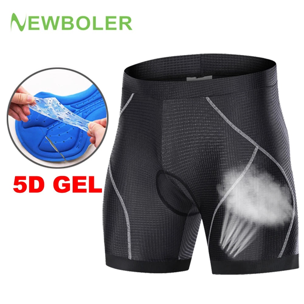 NEWBOLER Calções de ciclismo masculinos respirável 5D almofada de gel à prova de choque calcinha de ciclismo de estrada MTB calcinha de ciclismo de estrada em Oferta na Shopee