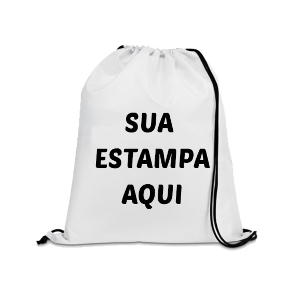 SACO MOCHILA - PERSONALIZADA - 3 OPÇÕES