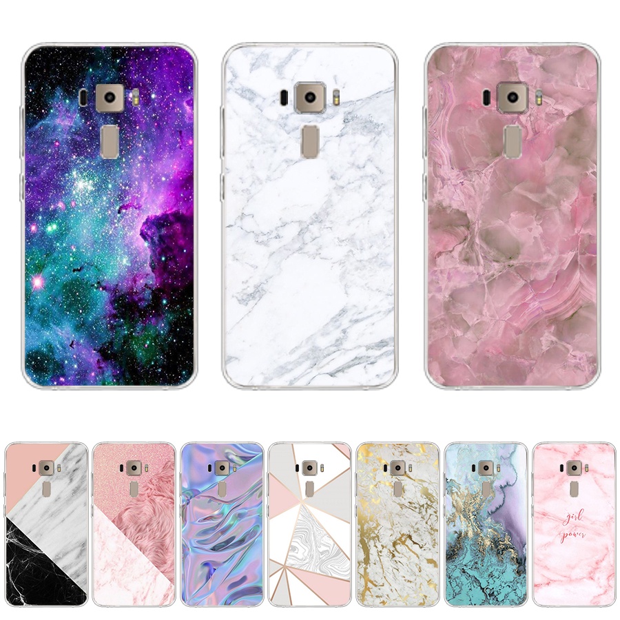 A21-Mármore Padrão Tema TPU soft Silicone Impressão Capa Traseira De Anti-Queda Para Asus Zenfone 3 ZE520KL/ZE552KL/3 laser ZC551KL deluxe ZS570KL 5,5 ZS550KL