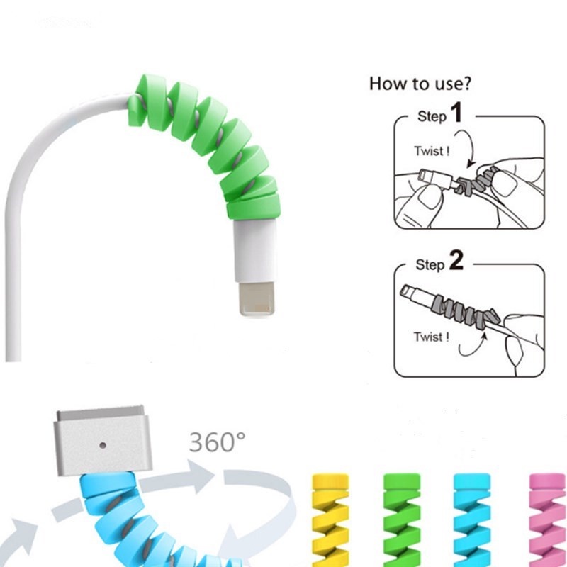 Cabo De Carregamento Usb Tipo-C Espiral Para Iphone / Android