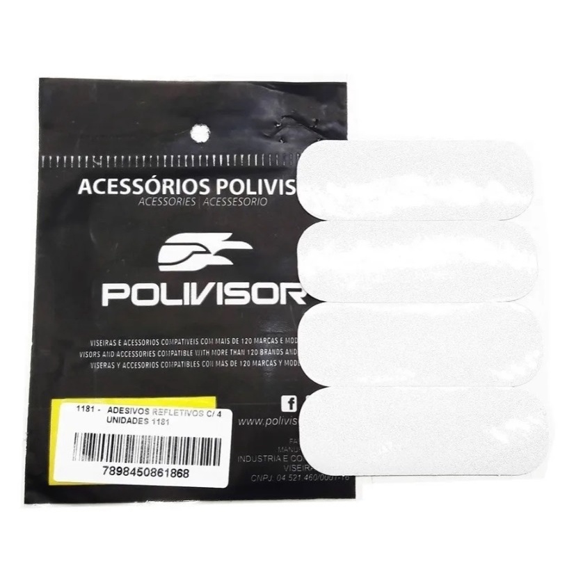 Adesivos Refletivos Para Capacetes Universal ( 4 Peças )