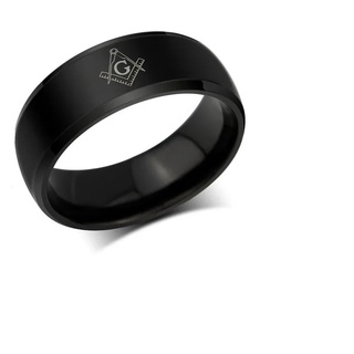 Anel De Titânio Maçônico Masculino Aço Inoxidável ( CÓD 23 )