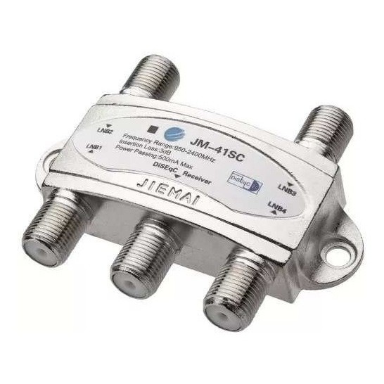 Kit 01Chave Diseqc 4x1 + 01 Lnb Quadruplo Lnbf Hd