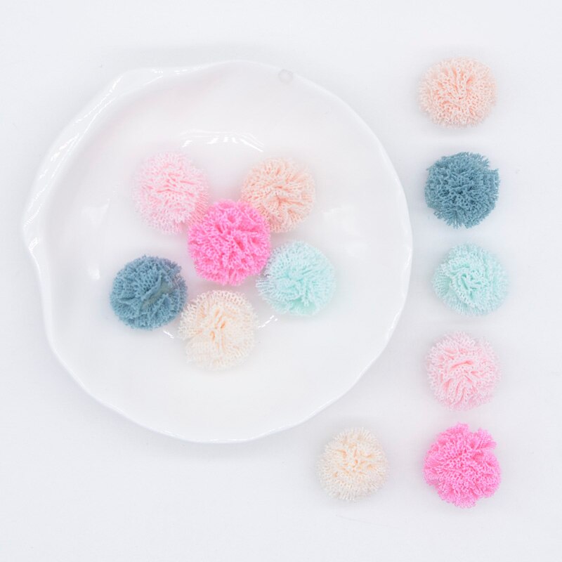50pcs 1.5cm elástica bola de malha de chiffon para DIY cabeçalho arco acessórios roupas artesanais chapéu decoração em Oferta na Shopee