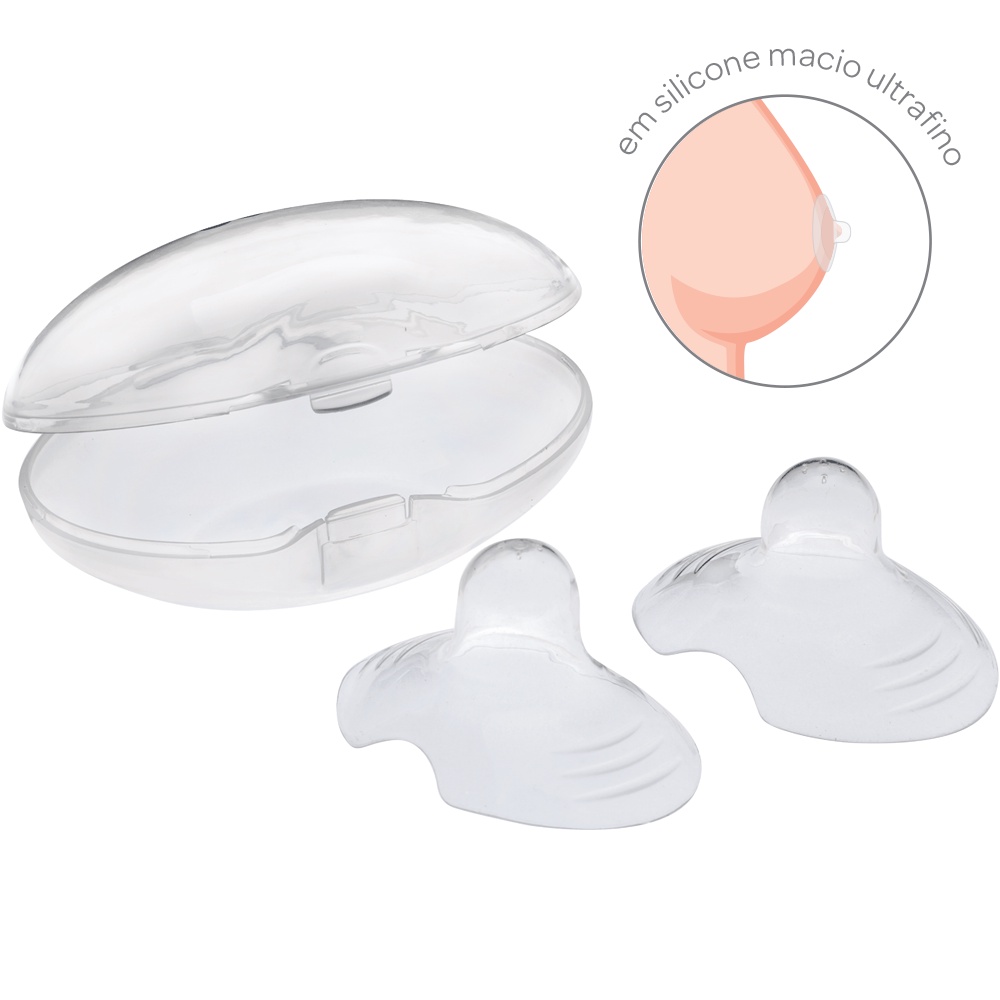 Bico De Silicone Para Amamentar Protetor De Seio Buba Mamilo 2 Unidades Amamentação Infantil Bebê