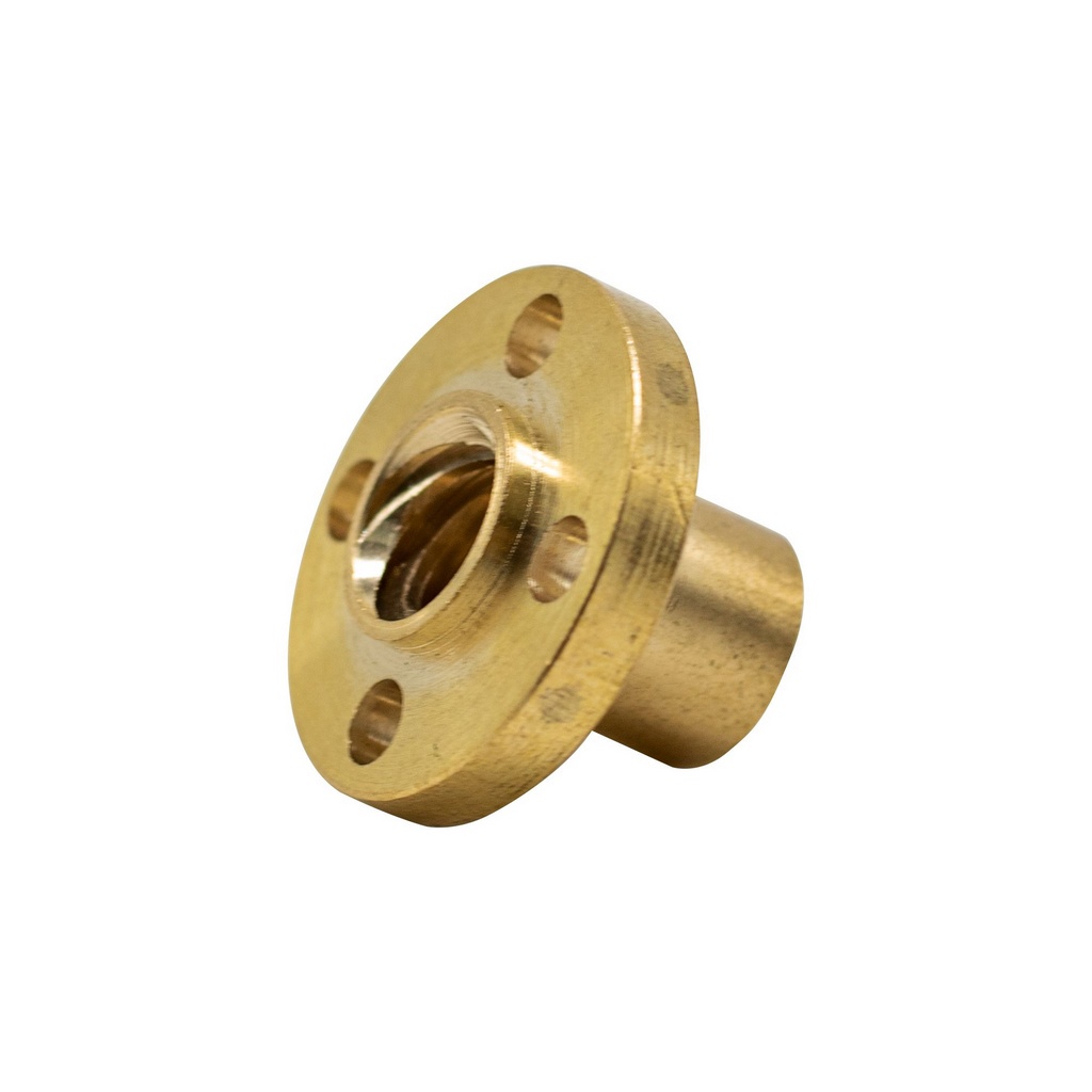 Castanha/Porca Flange De Latão Fuso Trapezoidal Tr8 8mm P/ 3d Cnc