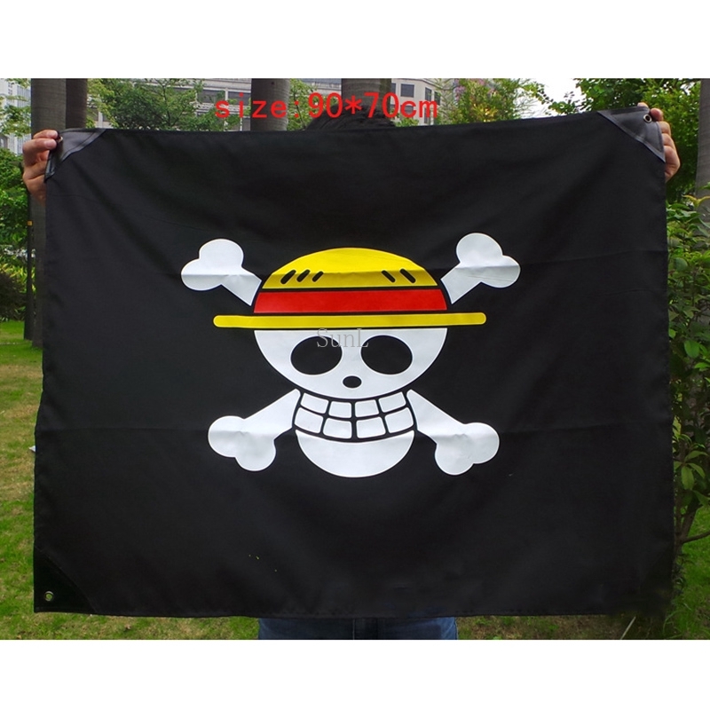 One Piece Bandeira De Pirata Mugiwara Bandeira One Piece Bendera Lanun Bajak Laut Presente Cosplay Shopee Brasil