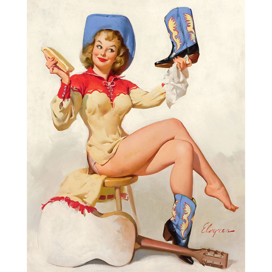 PIN UP Rnqj-POSTER HQ 50x70cm d'une AFFICHE VINTAGE