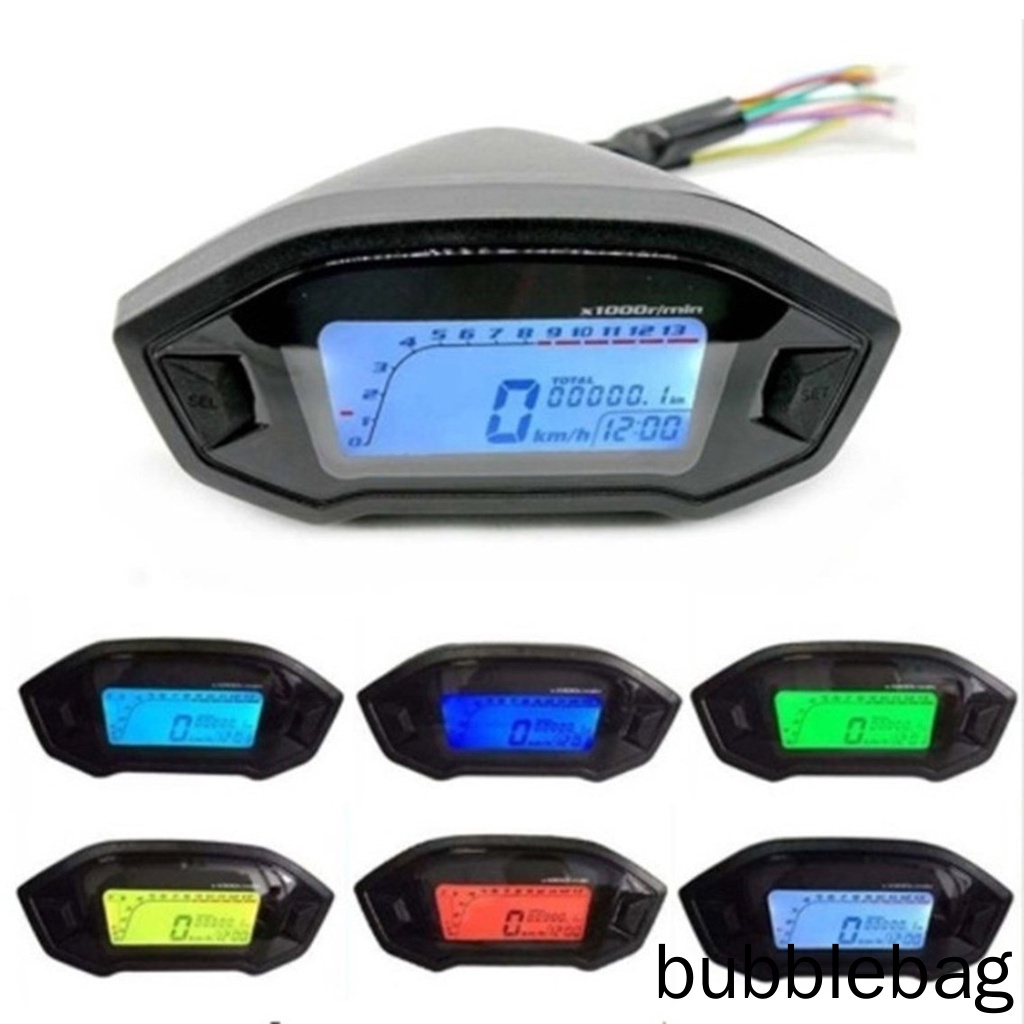 Odômetro Velocímetro Universal Digital LCD Colorido Para Motocicleta