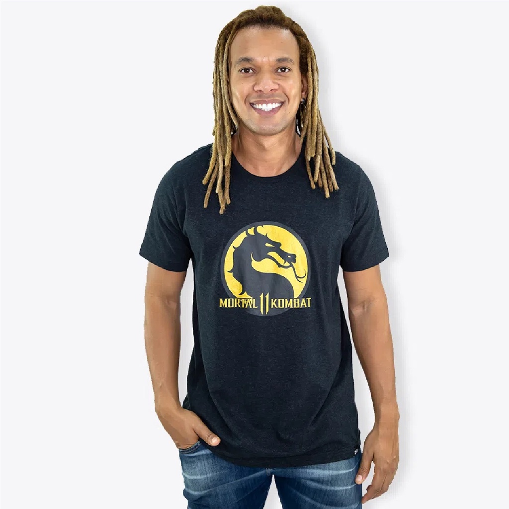 Camiseta Logo Mortal Kombat Jogo Video Game Luta Sub Zero