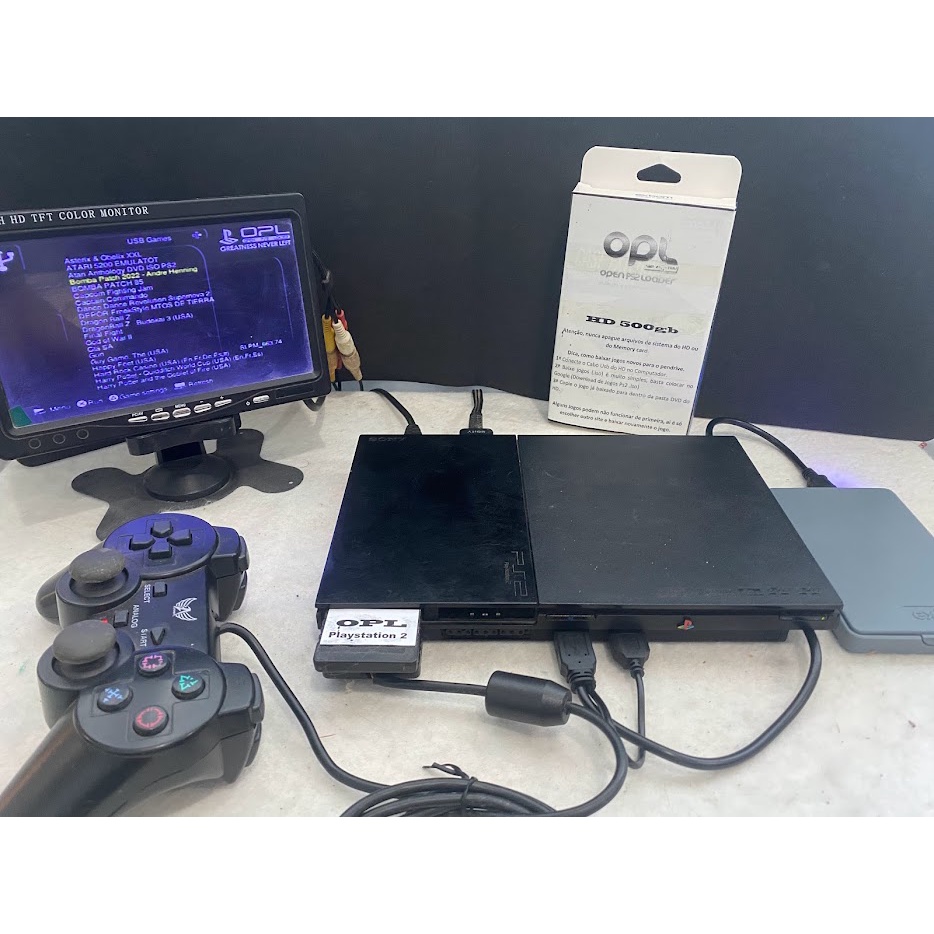 Playstation 2 HD 500gb + brinde Shopee Brasil