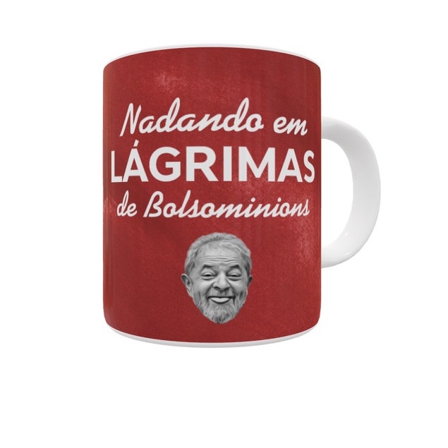caneca Porcelana Lula O Pai tá ON nadando nas lagrimas dos bolsominios