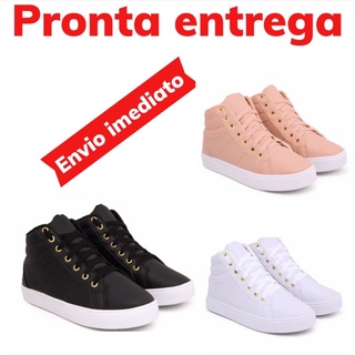 Botinha tenis cano alto botinha feminino barato para academia ou casual bota feminina