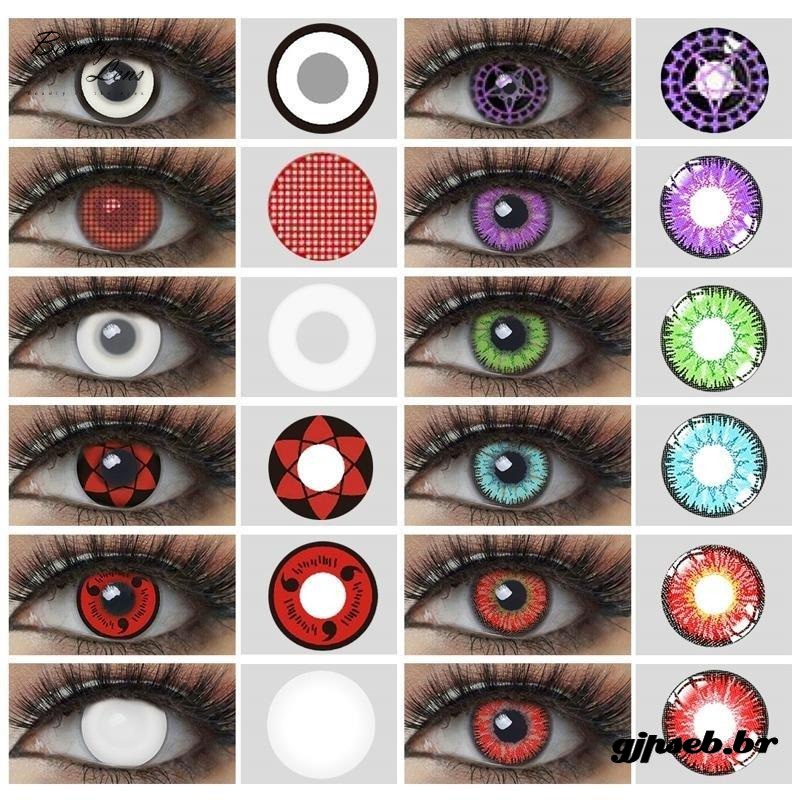 Lentes De Contato Anime Cosplay Para Halloween Natal | Shopee Brasil