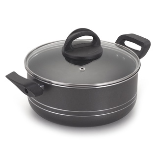 Panela Caçarola Ipanema Techflon Avulsa Tampa De Vidro N°20 2,5 Litros Grafite
