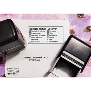Carimbo Producao textual - Carimbo automático em Oferta na Shopee