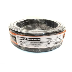 Rolo Fio Paralelo Alto Falante Emborachado 2X0,50 mm 2X20 100 Metros Para Som Automotivo