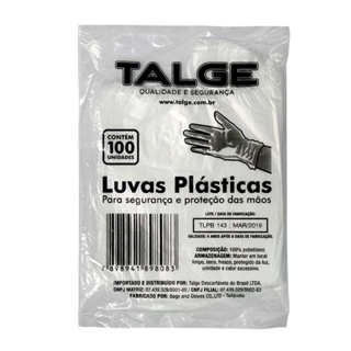Luva Descartável Plástica Com 1000 Unidades Talge em Oferta na Shopee