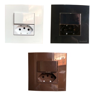 Tomada Dupla 3 Pinos 20a + Interruptor Simples Móvel Marmore Drywall Gesso Granito Móveis Pedra Embutir Margirius
