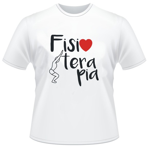 Camiseta Masculina Fisioterapia I love Terapeuta eu amo camisa Fisioterapia